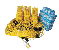 110V 100m 10w LED Festoon Lighting Kit - Including Bulbs and Guards