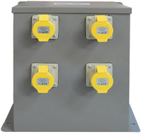 5kVA Wall / Floor Mounted Intermittent Transformer 4 x 16A 110V IP44 Sockets